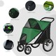 image 5 of PawHut Foldable Pet Stroller with Cushion, for M, L Dogs - Green