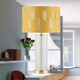 image 7 of Aura - Satin Brass Table Lamp with Ochre Fern Cut Out Silver Shade Bronze | Yellow