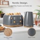 image 10 of Fika Grey Microwave Kettle Toaster Set, Fika Range, Grey