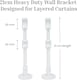 image 2 of Lister Cartwright Double Curtain Extendable Pole Set with White Ball Finials- 19mm & 28mm Metal Poles(120- 320 cm)