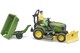 image 4 of Bruder bworld John Deere Lawn tractor with trailer and gardener Farm Tractor Model