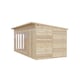 image 4 of Lela 16x8 Summerhouse including Storage - L244.8 x W476 x H227.5 cm | Brown | Honey Brown