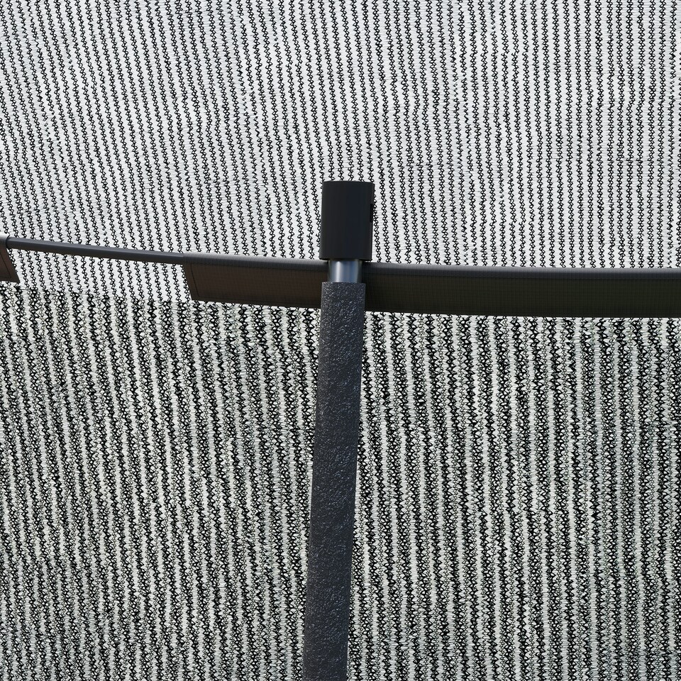 image 1 of SPORTNOW 10ft Trampoline with Enclosure Net and Spring Cover, Black