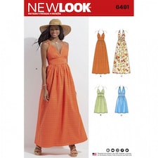 New Look 6491 Paper Sewing Pattern – Women’s Dress, Size A (10–12–14–16–18–20–22), Intermediate