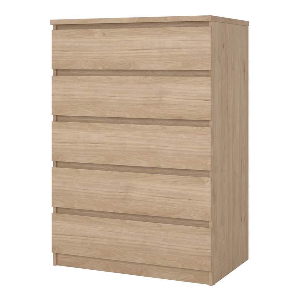 image 1 of Naia Chest of 5 Drawers in Jackson Hickory Oak