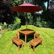 image 3 of Knights 8 Seater Garden Table Set - Timber - L160 x W170 x H80 cm