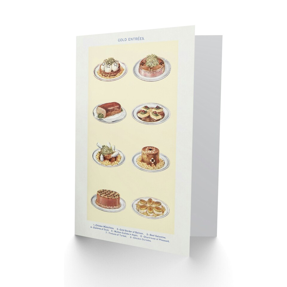 image 1 of Mrs Beeton Household Management Art Card Cold Entree Dishes