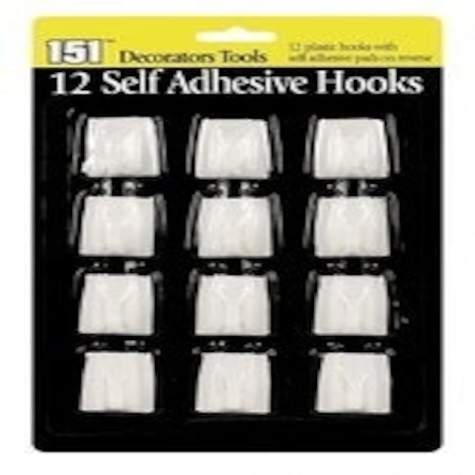 image 1 of Pack of 12 Self Adhesive Hooks