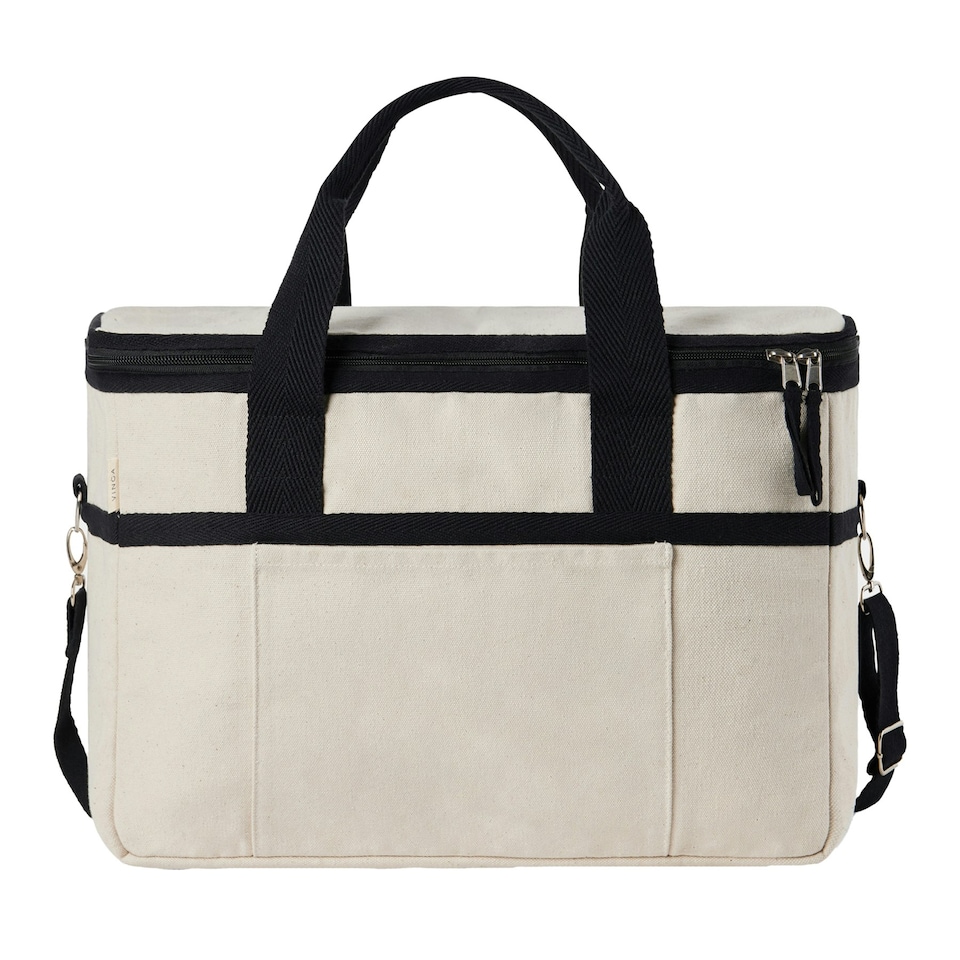image 1 of Vinga Volonne Aware 18L Recycled Canvas Cooler Bag - Off White - 21cm x 28cm x 39cm Cream | 21cm x 28cm x 39cm