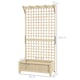 image 7 of Outsunny Wood Planter with Trellis for Climbing Plants Vines Planter Box Natural | Brown | Natural wood finish