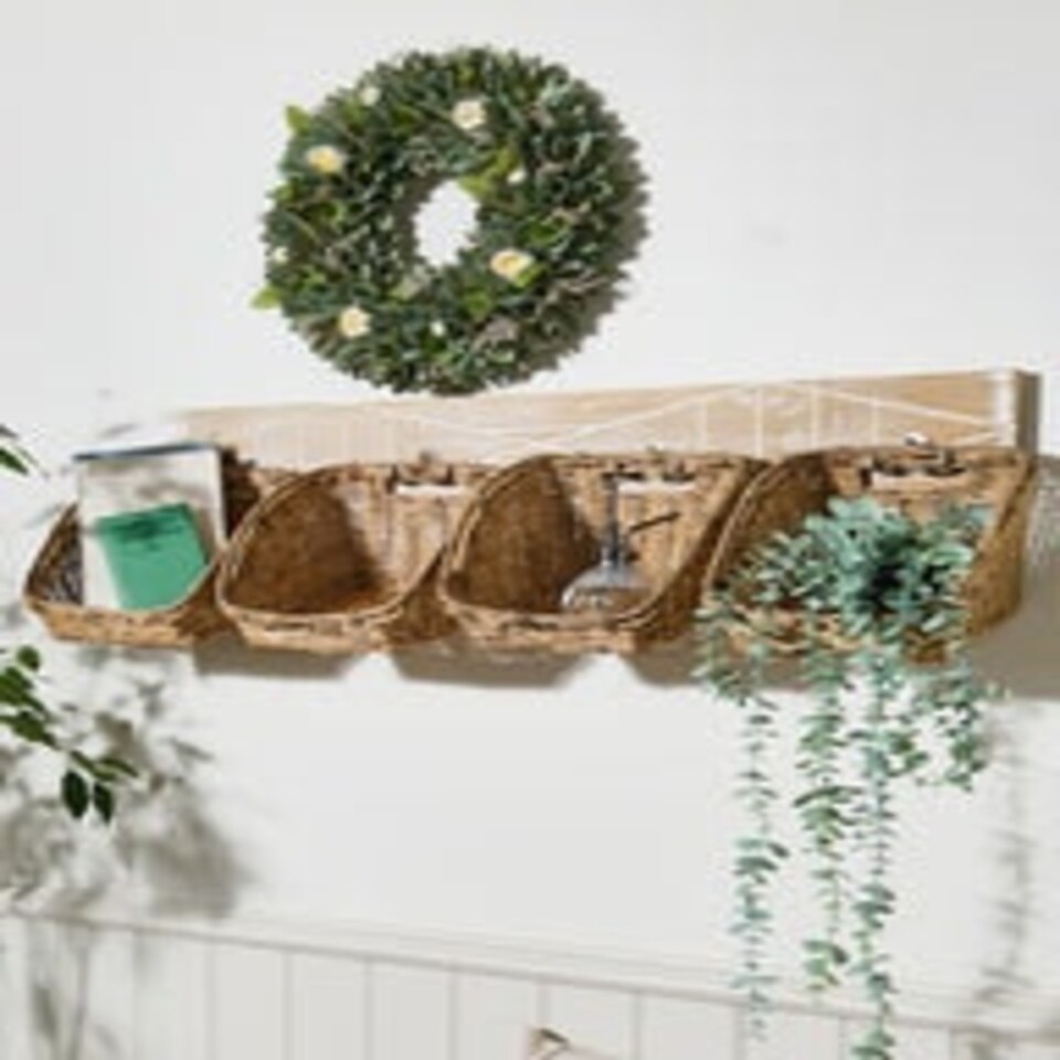 image 1 of Manzat Wall Mounted Basket Rack N/A