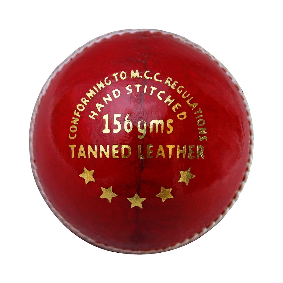 image 1 of Readers Leather Cricket Ball | Red | Red/Gold | One Size | 1