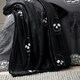 image 2 of Catherine Lansfield Skulls Cosy Fleece 130x170 cm Blanket Throw Grey