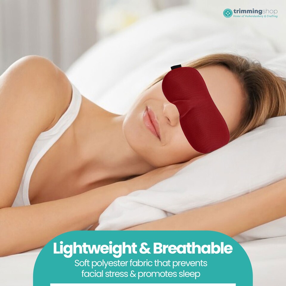 image 1 of 3D Sleep Eye Mask with Adjustable Strap Luxury Blindfold Sleep Mask