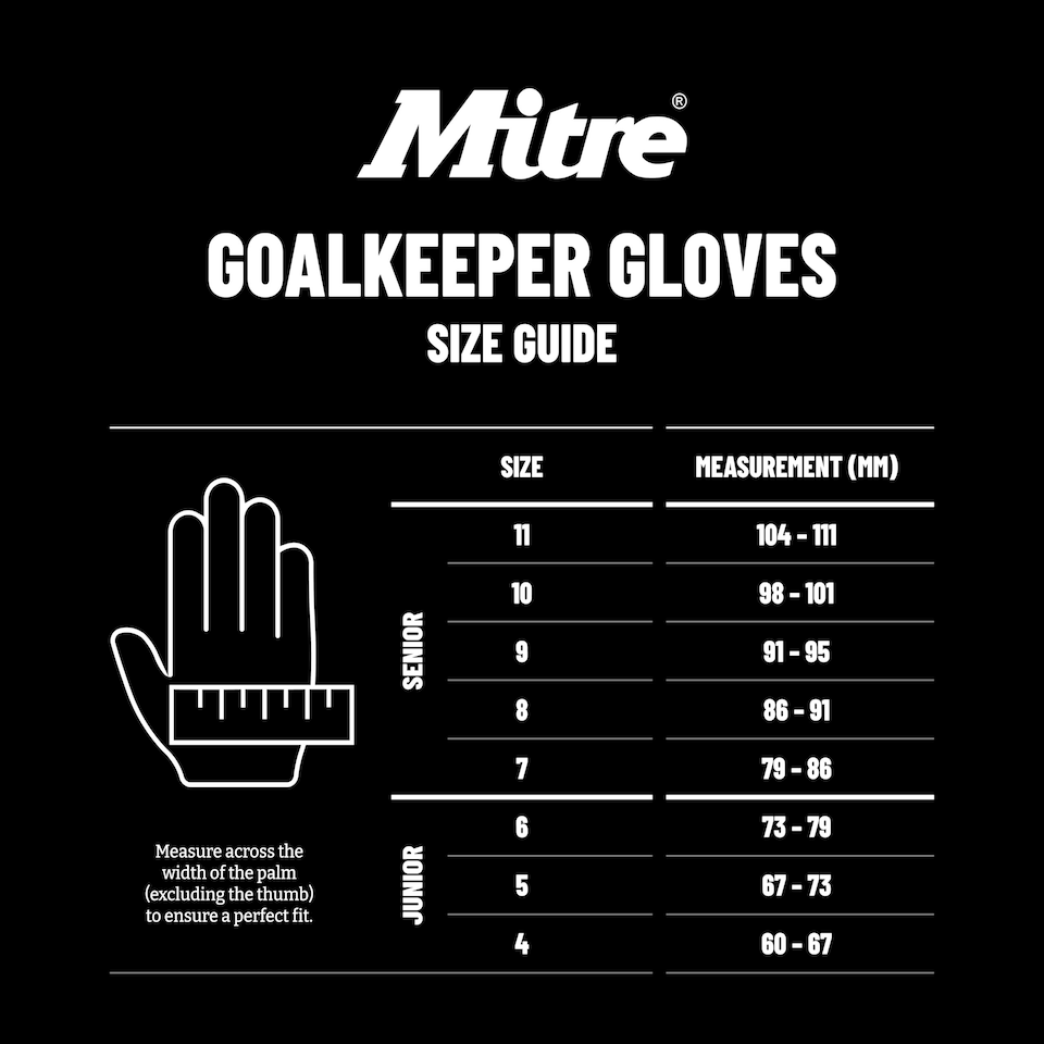 image 1 of 2024 MITRE GOALKEEPING GLOVE IMPEL BLACK/GREY - SIZE 10 - PAIR - MGKG210 Black