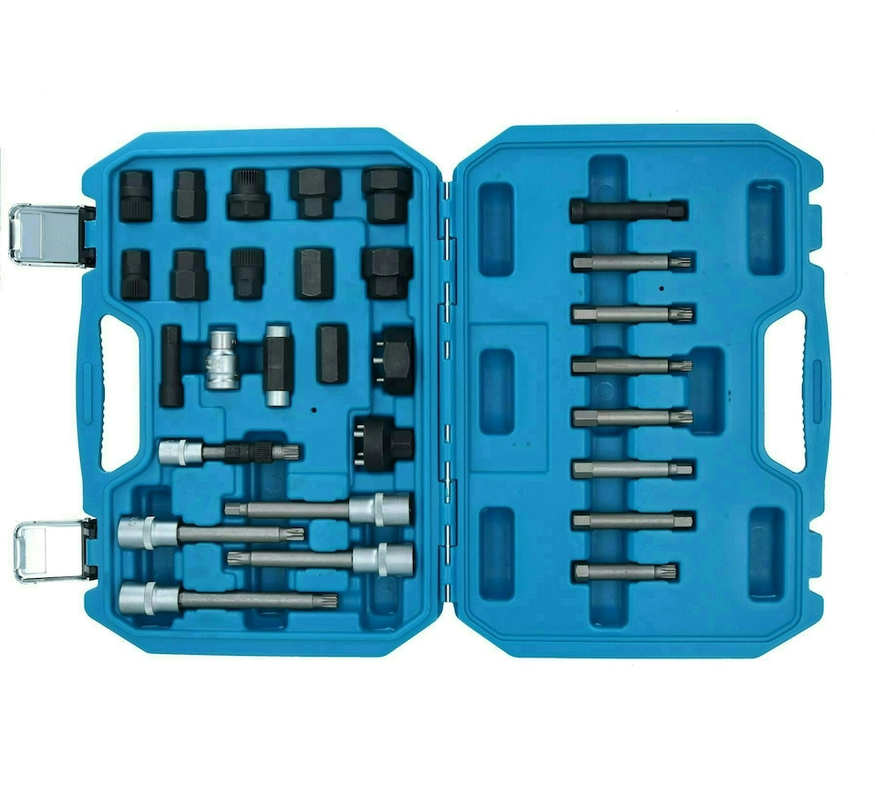 image 1 of 30pc Alternator Puller Pulley Profile Adaptor Repair Tool Set For Audi BMW VW