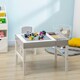 image 6 of HOMCOM kids Table and Chair Set 2 in 1 Activity Play Table for Bricks w/Storage 