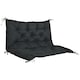 image 1 of Outsunny 2 Seater Garden Bench Cushion Outdoor Seat Pad with Ties | Black | Black | 1