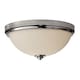 image 1 of Malibu 2 Light Bathroom Flush Mount Ceiling Light Polished Chrome IP44, E27