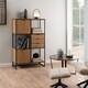 image 5 of Swindon Bookcase with 2 Doors, 3 drawers and 1 Shelves in Black