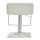image 4 of Interiors by Premier Baina White And Chrome Bar Stool With Square Base