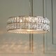 image 3 of Verina LED 5 Light Cylindrical Pendant Chrome, Crystal Glass Detail