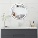 image 3 of COSTWAY Lighted Bathroom Mirror Wall Mounted Round Makeup Vanity Mirror