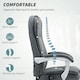 image 9 of HOMCOM Massage Office Chair, Heated Reclining Desk Chair with Footrest, Grey