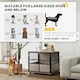 image 3 of PawHut 80cm Dog Crate Furniture Dog Cage End Table Indoor w/ Doors, Cushion