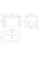 image 5 of Balterley Partial Fluted 1 Drawer Wall Hung Vanity Unit with 1 Tap Hole Minimalist Basin | White | Satin White