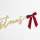 image 2 of Gold 'Merry Christmas' Card Banner With Velvet Bows 2m | Multi