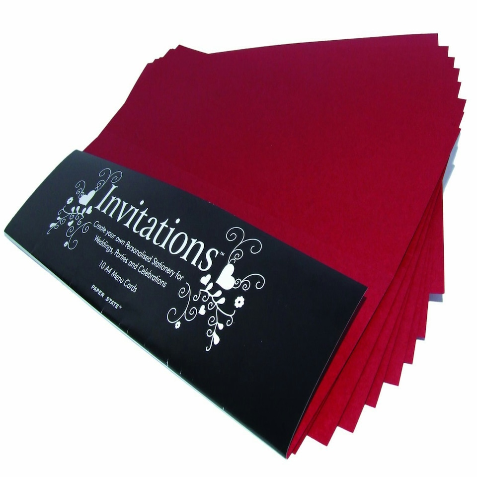 INVITATIONS MENU CARD RUBY 10