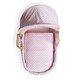 image 4 of Clair de Lune Dimple Palm Moses Basket With Folding Stand - Pink