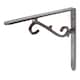 image 1 of Hammer & Tongs Scroll Iron Shelf Bracket - D205mm - Raw