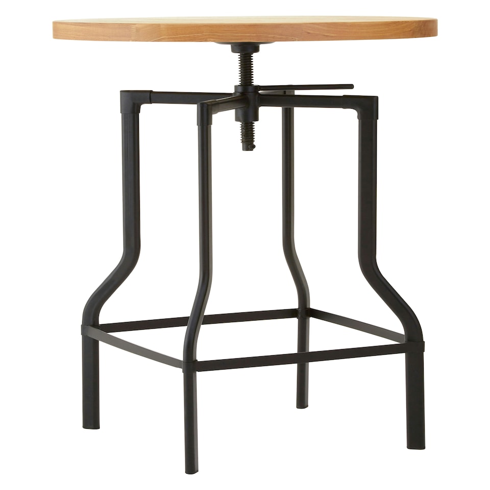 image 1 of Interiors By Premier Industrial Design Ash Veneer Bar Table, Durable Round Bar Table For Livingroom, Functional Wooden Table