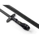 image 1 of Whitaker Leather Reins with Dimpled Grip - Black - Pony