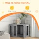 image 3 of PawHut Dog Crate Furniture for Medium Dogs w/ Cushion, Large Door - Grey