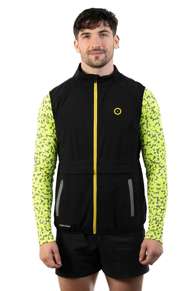 image 1 of Bodylite Nightvision Reflective Gilet, High Visibility Outdoor Sports, Cycling, Running Vest, Water Resistant, Optimal Ventilation, Neon Yellow, Large