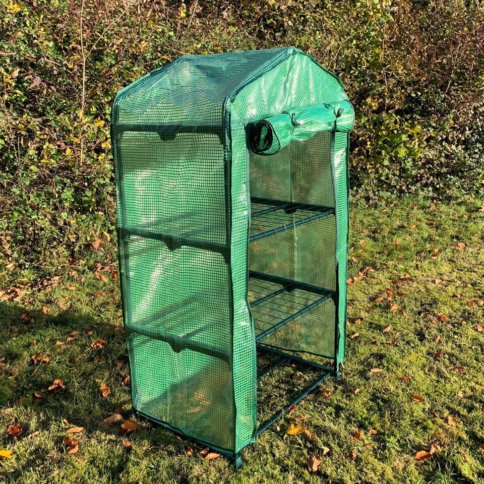 image 1 of Reinforced Replacement Cover for 3 Tier Mini Greenhouse
