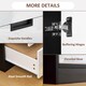 image 4 of HOMCOM Modern Wardrobe White Wardrobe with 3 Drawer and Hanging Rod | White | High Gloss White