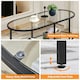 image 4 of Yaheetech Tempered Glass Oval Coffee Table