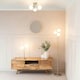 image 3 of ValueLights Velika Chrome 3 Way Opaque Flush Ceiling Light