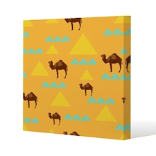 Camels & Pyramids (Canvas Print) 77 x 77 x 4cm