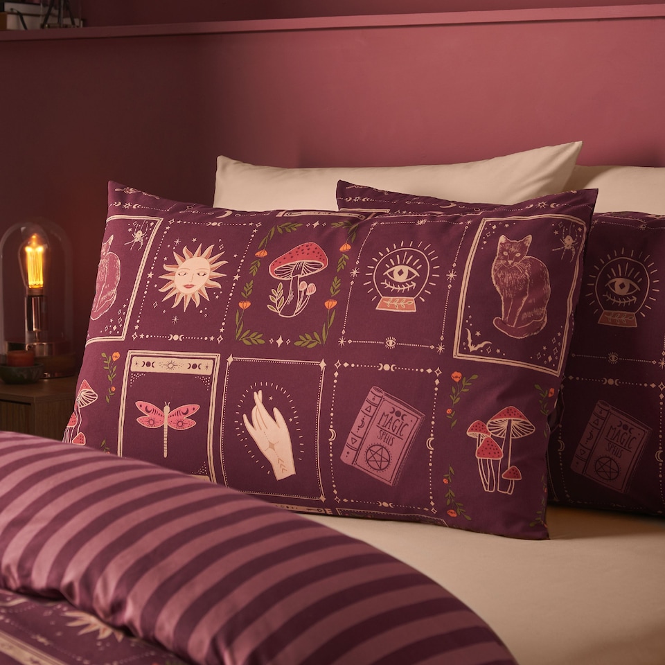 image 1 of Catherine Lansfield Enchanted Witchcraft Reversible Duvet Cover Set