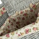 image 6 of Set of 2 Grey Wash Square Laundry Basket with Garden Rose Lining | Grey | Rose
