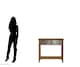 image 3 of Interiors by Premier Two Drawer Console Table, Chic Hallway Table, 2 Metal Drawer Solid Wood Console Table, Rustic Console Table | Cream