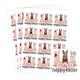 image 1 of Happy Easter Square Stickers 65mm - Sheet of 12
