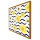 image 4 of Bright yellow flowers & zig zags (Picutre Frame) Grey | M