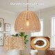 image 5 of Emitto Ceiling Light Shade Pendant Woven Lampshade Natural Lightshade Easy Fit