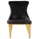 image 2 of Interiors by Premier Black Leather Dining Chair, Effortless Cleaning Lounge Chair for Living Room, Space-Saving Dining Chair